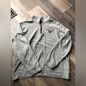 Champion Washington University Gray Zip-Up Sweater Size L